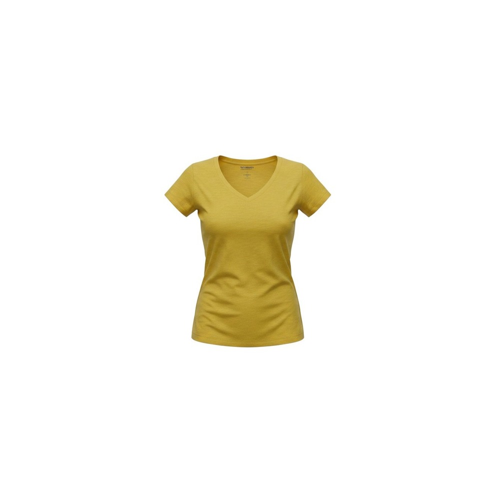 Arizona Jean Co. V-Neck Tee Womens XS Yellow Short Sleeve Slub Knit Top